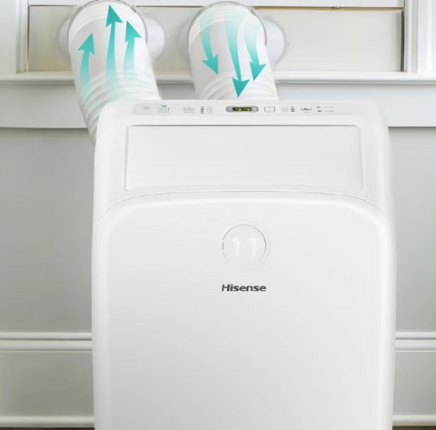 ac, hisense ac, hisense air conditioner, hisense window ac, hisense dual hoes, hisense remote control ac, hisnese app control ac, hisnese 4-in-1
