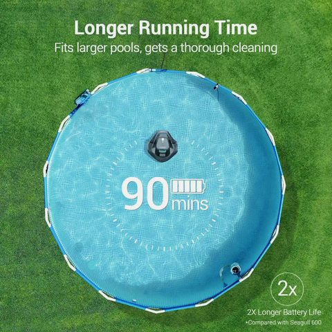 pool vacuum, cordless pool cleaner, pool cleaner, best pool vacuum, pool vacuum 90 minutes run time,