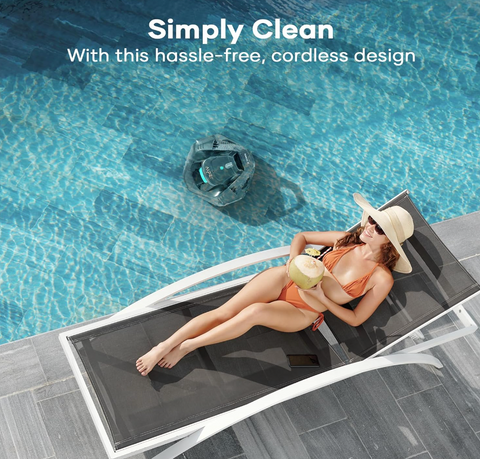 pool vacuum, cordless pool cleaner, pool cleaner, best pool vacuum, pool vacuum 90 minutes run time,